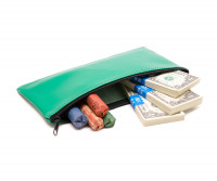 Green Zipper Bank Bag, 5.5" X 10.5" | CUR-012
