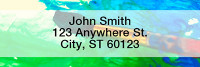 Colorful Canvas Rectangle Address Labels | LRPRO-49