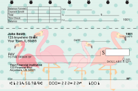 Wading Flamingos Top Stub Checks | TSANI-011