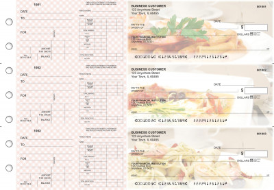 Italian Cuisine Dual Purpose Voucher Business Checks | BU3-7CDS05-DPV