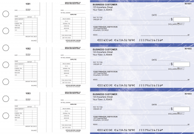 Blue Marble Multi-Purpose Salary Voucher Business Checks | BU3-7LMA01-MPS