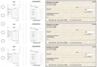 Tan Parchment Multi-Purpose Salary Voucher Business Checks | BU3-7TPM01-MPS