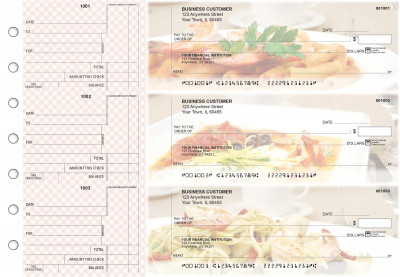 Italian Cuisine Standard Counter Signature Business Checks | BU3-CDS05-SCS