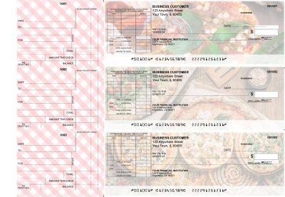Pizza Standard Itemized Invoice Business Checks | BU3-CDS08-SII