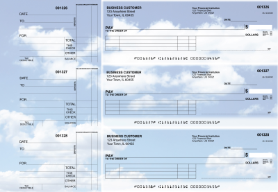 Clouds Itemized Payment Business Checks | BU3-CDS21-IPR