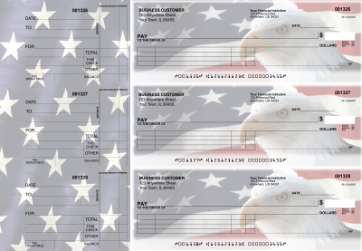 American Flag Itemized Payment Business Checks | BU3-CDS32-IPR
