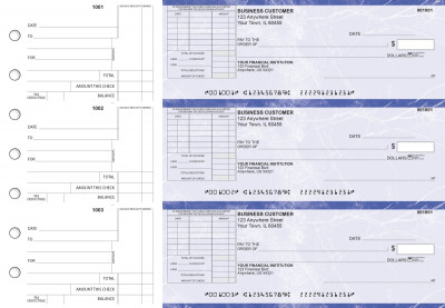 Blue Marble Standard Itemized Invoice Business Checks | BU3-LMA01-SII