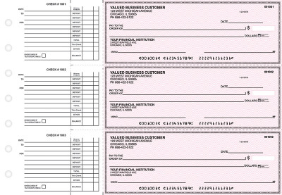 Pink Safety Accounts Payable Business Checks | BU3-PSF01-DED