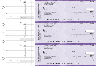 Purple Marble Invoice Business Checks | BU3-UMA01-INV