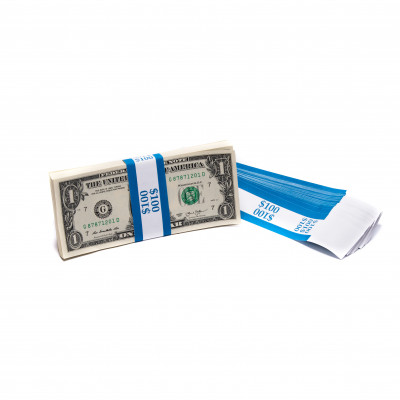 Blue Barred $100 Currency Bands | CBB-003