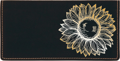 Sunflower Engraved Leather Cover | CLE-00014