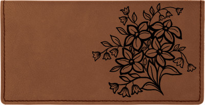 Spring Flowers Engraved Leather Cover | CLE-00016