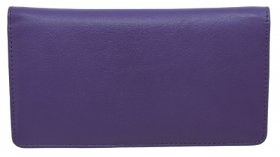 Purple Premium Leather Checkbook Cover  | CLG-PUR01