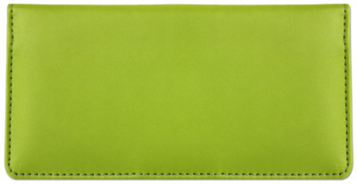 Lime Green Smooth Leather Checkbook Cover | CLP-GRN02