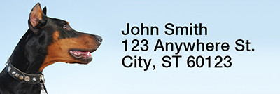 Dobermans Smile Rectangle Address Labels | LRRDOG-62
