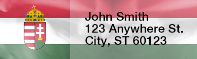 Hungarian Flag Rectangle Address Labels | LRRFLA-01