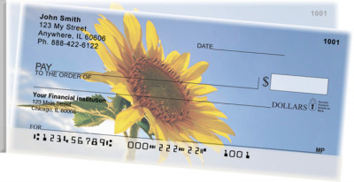 Sunflowers Side Tear Personal Checks  | STNAT-08