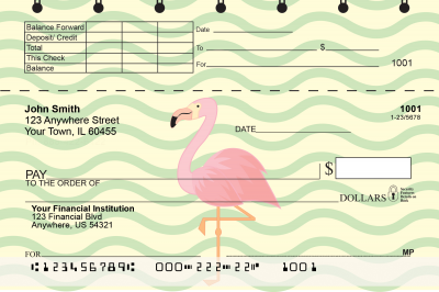 Wading Flamingos Top Stub Checks | TSANI-011