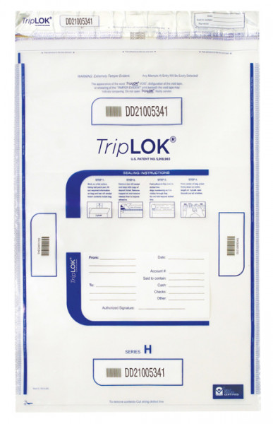Clear TripLok Deposit Bag, 20'' X 28'' | BAG-22