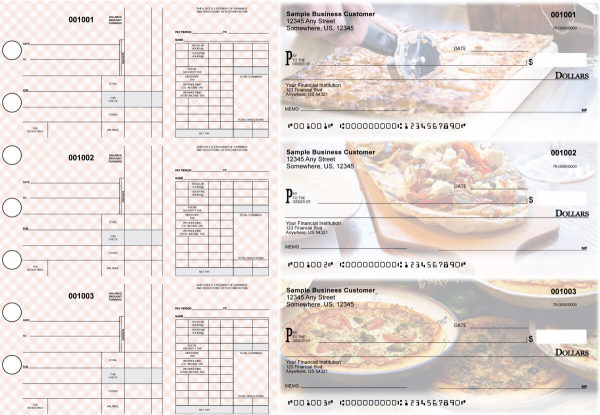 Pizza Disbursement Payroll Designer Business Checks | BU3-7CDS08-FSP