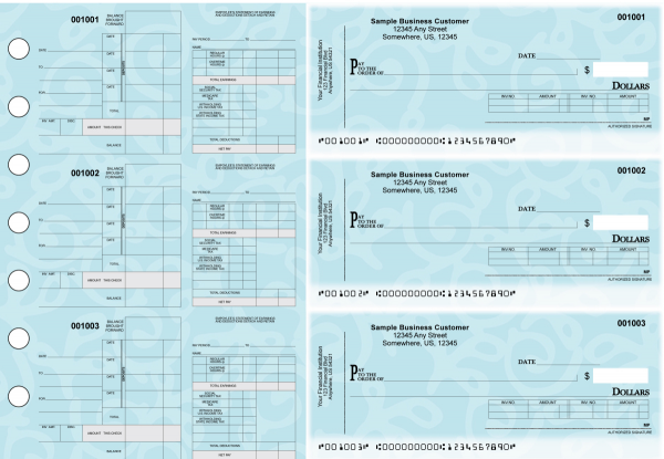 Swirls Itemized Disbursement Payroll Designer Business Checks | BU3-7CDS24-IDP