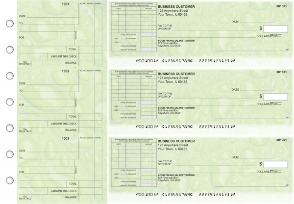 Leaf Standard Itemized Invoice Business Checks | BU3-CDS19-SII