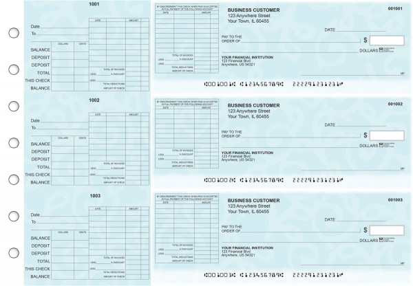 Swirls General Itemized Invoice Business Checks | BU3-CDS24-GII