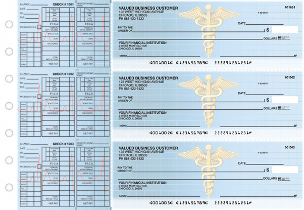 Medical Payroll Designer Business Checks  | BU3-CDS30-PAY