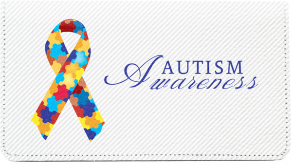 Autism Awareness Ribbon Leather Cover | CDP-RIB07