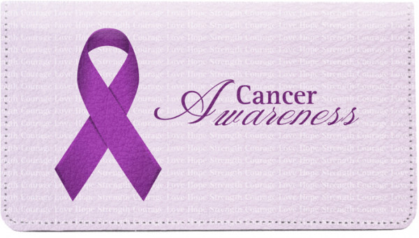 Cancer Awareness Ribbon Leather Cover | CDP-RIB14