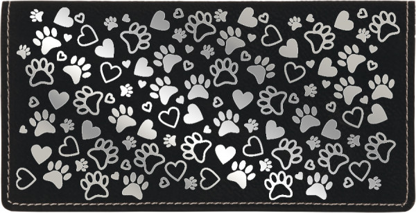Paw Prints Engraved Leather Cover | CLE-00008