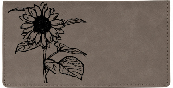 Joyous Sunflower Engraved Leather Cover | CLE-FLO77