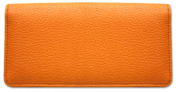 Orange Leather Checkbook Cover | CLP-ORG01