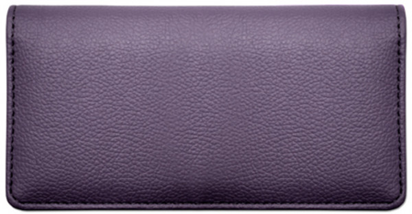 Dark Purple Textured Leather Checkbook Cover | CLP-VLT03