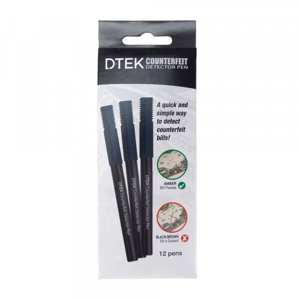 D-TEK Counterfeit Detector Pen, 12/Box | DTEK-12