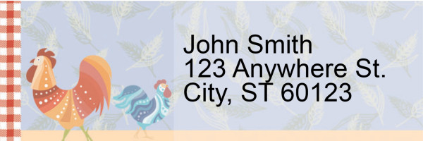 Country Rooster Address Labels | LRRANI-013