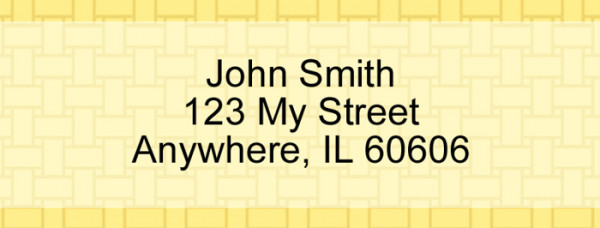 Yellow Safety Narrow Address Labels | LRVAL-003